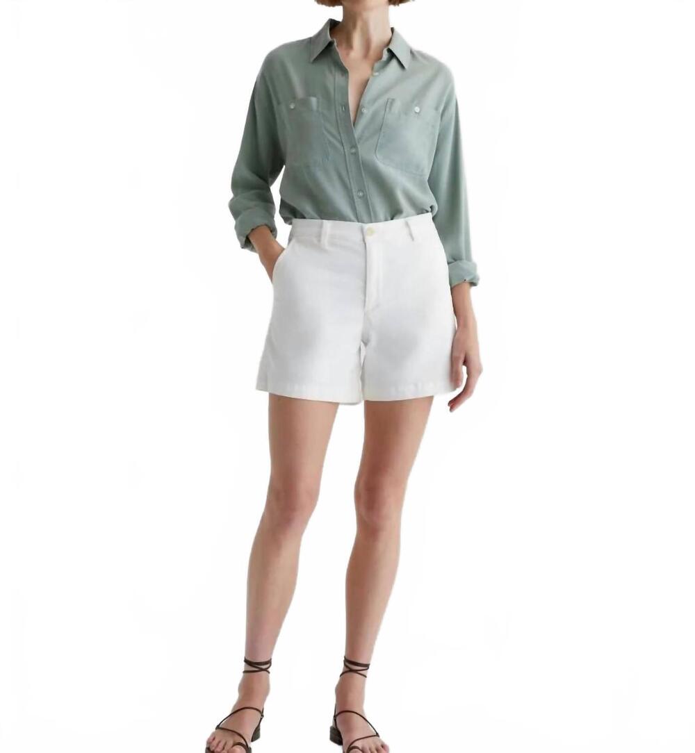 NEW AG JEANS jude high waist shorts in powder